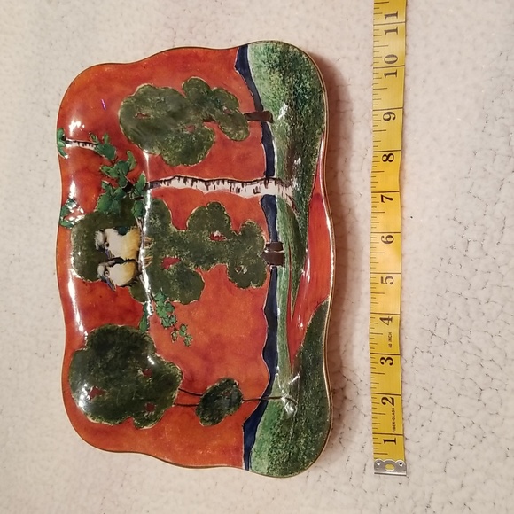1930s Vintage Royal Winton Grimwades ByzantaWare Dish Arborine Kookaburras - Picture 10 of 17